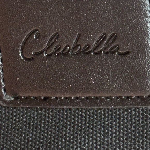 Cleobella Black Canvas Tote Bag with Vegan Leather Trim NWOT - Picture 2 of 9